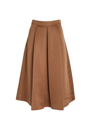 Max & Co. Satin Pleated Midi Skirt