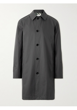 Burberry - Oversized Cotton-Gabardine Car Coat - Men - Gray - IT 46