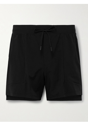 Lululemon - License to Train 5&quot; Linerless Slim-Fit Stretch Recycled-Shell Drawstring Shorts - Men - Black - S
