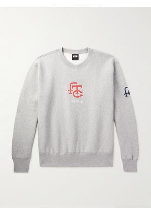 Pop Trading Company - FTC Skateboarding Logo-Appliquéd Embroidered Cotton-Jersey Sweatshirt - Men - Gray - S