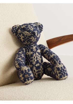 RRL - Patchwork Wool and Cotton-Blend Teddy Bear - Men - Blue