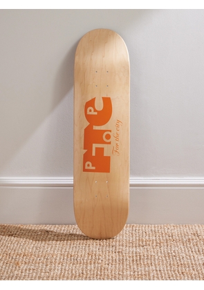 Pop Trading Company - FTC Skateboaring Logo-Print Wooden Skateboard - Men - Brown