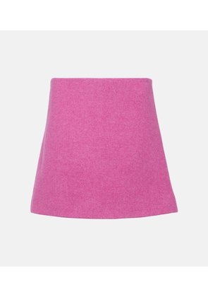 Ganni Wool-blend twill miniskirt