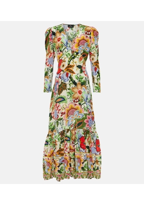 Etro Floral silk midi dress