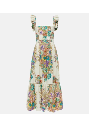Etro Floral cotton poplin maxi dress
