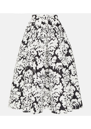Alexander McQueen Pleated printed midi skirt