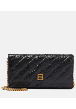 Balenciaga Crush quilted leather wallet on chain