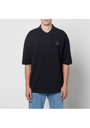 Fred Perry X Raf Simons Oversized Printed Cotton-Piqué Polo Shirt - S