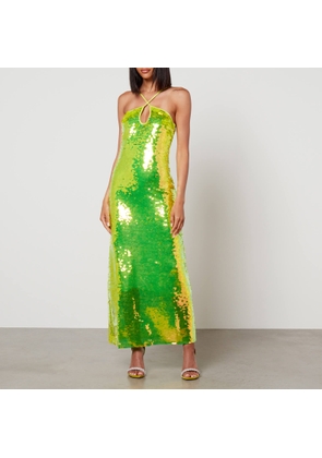 Cult Gaia Lily Sequined Mesh Maxi Dress - XS