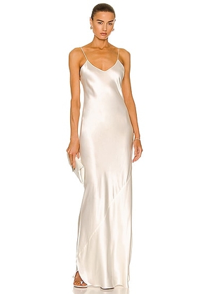 NILI LOTAN Cami Gown in Ivory - Ivory. Size L (also in M, S).