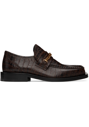 Ernest W. Baker Brown Braided Chain Loafers