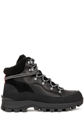 Hunter Explorer Leather Hiking Boots - Black - 4