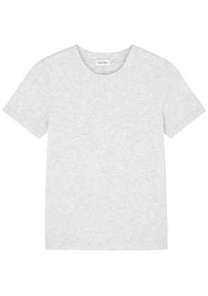 American Vintage Sonoma White Slubbed Cotton T-shirt - Light Grey - L