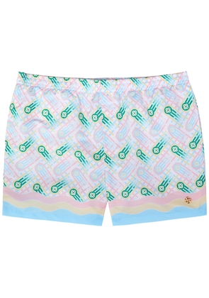 Casablanca Monogrammed Logo Shell Swim Shorts - Multicoloured 1