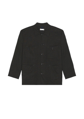 TS(S) Rayon*linen Soft Canvas Cloth Cover All Jacket in CHARCOAL - Black. Size 2 (also in 1, 3).
