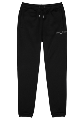 Fred Perry Logo-embroidered Cotton Sweatpants - Black - L