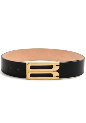 Victoria Beckham Jumbo Frame Leather Belt - Black