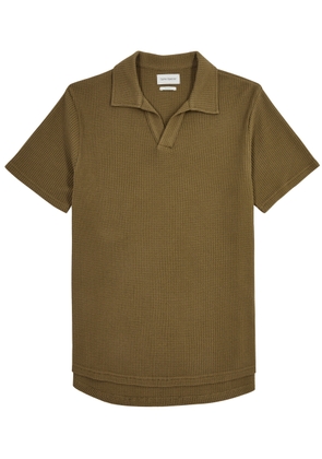 Oliver Spencer Austell Waffle-knit Cotton Polo Shirt - Brown - M