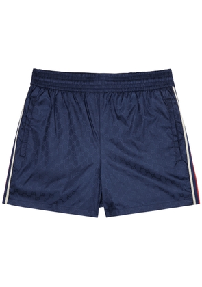 Gucci GG-monogrammed Shell Swim Shorts - Navy