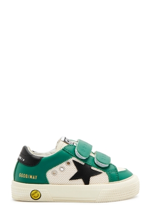 Golden Goose Kids May School Panelled Leather Sneakers (IT19-IT27) - White - 19 (IT19/ UK3 Baby)