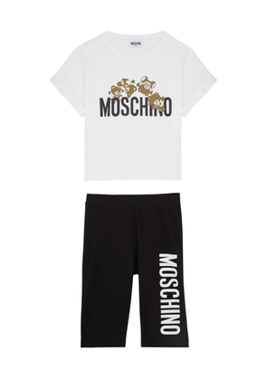 Moschino Kids Logo-print Cotton T-shirt and Shorts set (10-14 Years) - White - 14YR (14 Years)