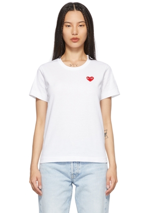 COMME des GARÇONS PLAY White Wide-Fit Heart Patch T-Shirt