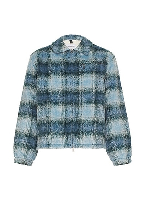 thisisneverthat Brushed Check Jacket in Blue - Blue. Size S (also in M).