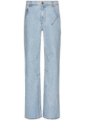 Andersson Bell Tripot Coated Flare Jeans in Light Blue - Denim-Light. Size 30 (also in 32, 36).
