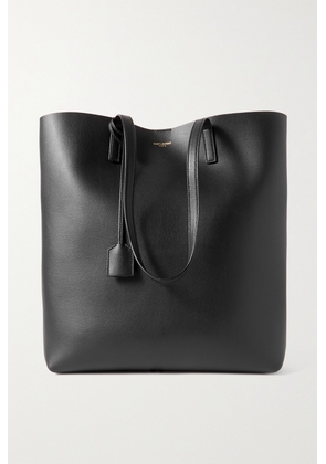 SAINT LAURENT - North/south Large Leather Tote - Black - One size