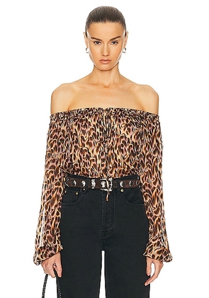 Isabel Marant Etoile Vutti Top in Ochre - Brown. Size 34 (also in 38, 42).
