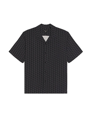 Rag & Bone Printed Avery Shirt in Black Geo - Black. Size L (also in M, S, XL).