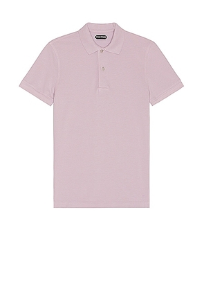 TOM FORD Tennis Piquet Polo in Light Lavender - Purple. Size 46 (also in 50, 52).