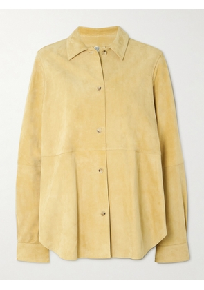 TOTEME - Paneled Suede Shirt - Yellow - DK36