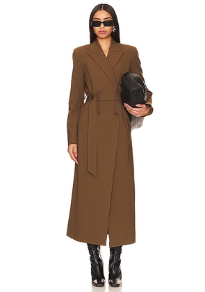 Camila Coelho Marlina Coat in Brown. Size M, S, XL, XXS.