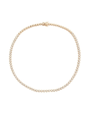 Lili Claspe Reese Tennis Necklace in Metallic Gold.