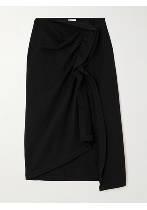 Dries Van Noten - Ruffled Cotton Midi Skirt - Black - FR34,FR36,FR38,FR40,FR42,FR44