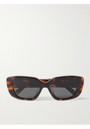 CELINE Eyewear - Triomphe Rectangular-frame Tortoiseshell Acetate Sunglasses - One size