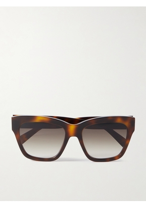 CELINE Eyewear - Triomphe Square-frame Tortoiseshell Acetate Sunglasses - One size