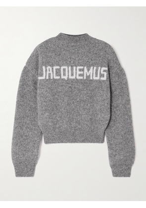 Jacquemus - Intarsia Alpaca-blend Sweater - Gray - S,M,L,XL,XXL,XXXL