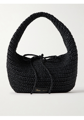 KHAITE - Olivia Medium Raffia Shoulder Bag - Black - One size