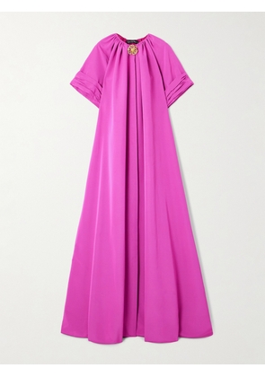 Oscar de la Renta - Embellished Cotton-blend Faille Gown - Pink - x small,small,medium,large