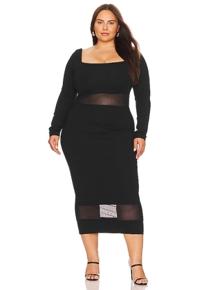 REMI x REVOLVE Jamie Midi Dress in Black. Size 4X.