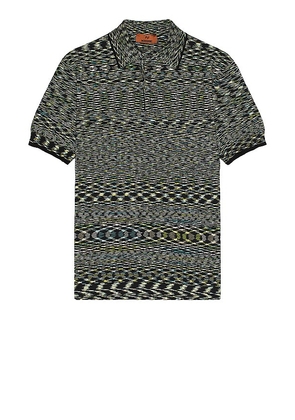 Missoni Short Sleeve Polo in Black. Size 48, 52.