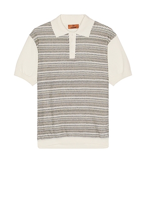 Missoni Short Sleeve Polo in White. Size 48, 50, 52.