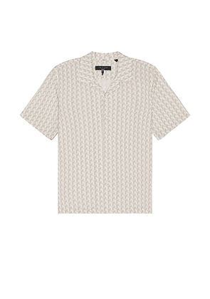 Rag & Bone Printed Avery Shirt in White. Size M, S, XL.