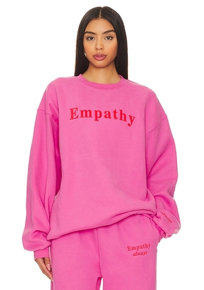 The Mayfair Group Empathy Always Crewneck in Pink. Size L/XL, XS.