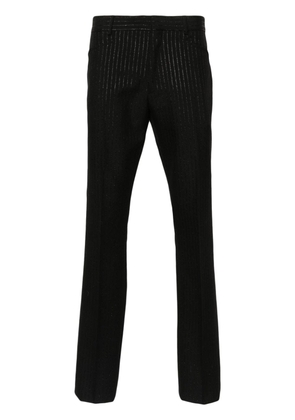 TOM FORD metallic-striped tapered trousers - Black