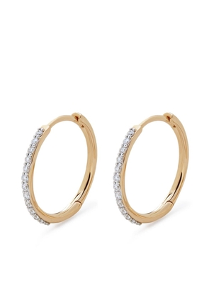 Monica Vinader 14kt yellow gold diamond hoop earrings