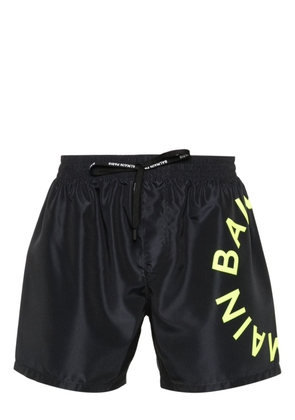 Balmain logo-jacquard swim shorts - Black
