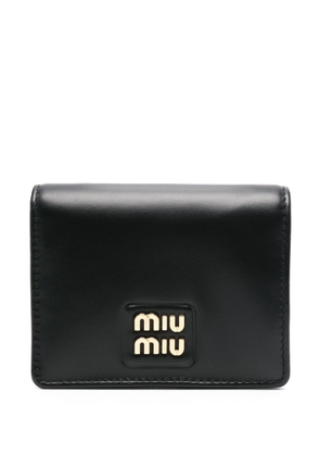 Miu Miu logo-lettering bi-fold wallet - Black